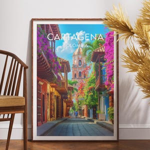 Cartagena Travel Print - Colombia, Cartagena Poster, Colombia Poster, Travel Wall Art, Colombia Print, Cartagena, South America, Colombian