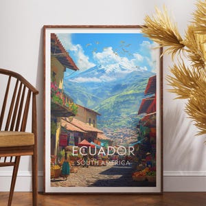 Ecuador Travel Print - South America, Ecuador Poster, South America Poster, Travel Wall Art, Ecuador Print, Ecuador, South America, Travel