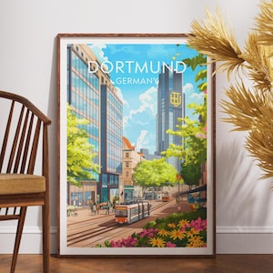 Dortmund Travel Print - Germany, Dortmund Poster, Germany Poster, Travel Wall Art, Germany Print, poster, Germany, Europe, Dortmund Print
