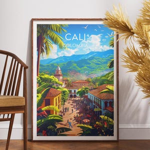 Cali Colombia Travel Poster: South America Wall Art