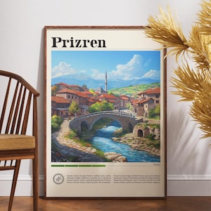 Prizren Prizren Pakistan Reise-Poster: Europa-Wand-Kunstdruck