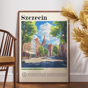 Szczecin Travel Print - Poland, Szczecin Travel Poster, Poland Poster, Travel Wall Art, Poland Print, Szczecin Poster, Europe Poster Decor