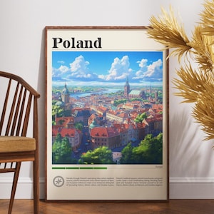 Poland Travel Print - Europe, Europe Poster, Poland Poster, Travel Wall Art, Poland Print, Poland, Europe Print, Warsaw Poster, Krakow Print