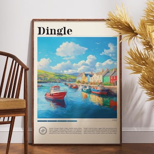 Dingle Travel Print - Ireland, Dingle Poster, Ireland Poster, Travel Wall Art, Ireland Print, Ireland, Dingle Travel Poster, Irish Poster