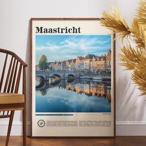 Impressão de viagem de Maastricht Decoração para casa de Maastricht Impressão de arte de Maastricht Impressão de parede de Maastricht Presente de Maastricht para arte holandesa Parede de Maastricht