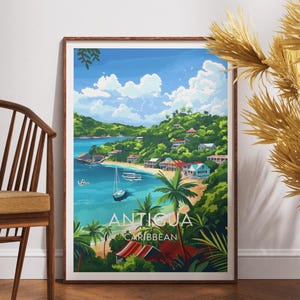 Antigua Travel Print - Caribbean, Antigua Poster, Caribbean Poster, Travel Wall Art, Antigua Print, Antigua, Caribbean, Antigua And Barbuda