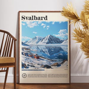 Svalbard Travel Print - Norway, Svalbard Travel Poster, Norway Poster, Travel Wall Art, Norway Print, Svalbard Poster, Europe Poster, Travel