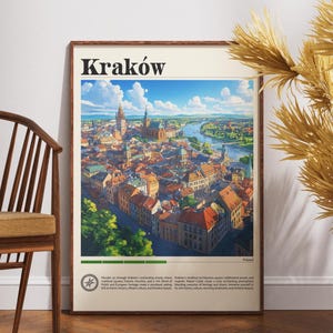 Krakow Travel Print - Poland, Krakow Travel Poster, Poland Poster, Travel Wall Art, Poland Print, Krakow Poster, Europe Poster, Travel Decor