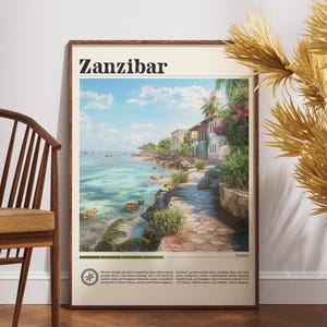 Zanzibar Travel Print - Tanzania, Zanzibar Poster, Tanzania Poster, Travel Wall Art, Tanzania Print, Tanzania, Africa, Zanzibar, Travel