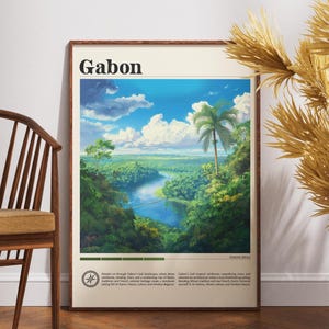Gabon Travel Poster: Libreville City Art, Africa Wall Print