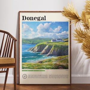 Donegal Travel Print - Ireland, Donegal Poster, Ireland Poster, Travel Wall Art, Ireland Print, Ireland, Donegal Travel Poster, Irish Poster