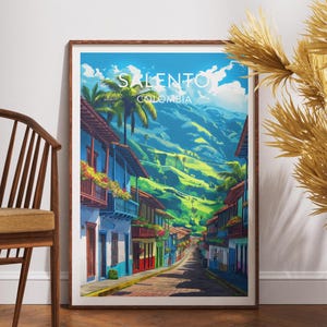 Salento Travel Print - Colombia, Salento Poster, Colombia Poster, Travel Wall Art, Colombia Print, Salento Wall Art, South America