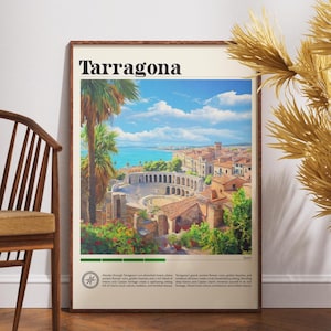 Tarragona Reise Druck Wand Kunst Spanien Wandbehang Home Décor Tarragona Geschenk Kunstliebhaber Spanien Kunst Liebhaber Geschenk Tarragona Druck Spanien Kunst