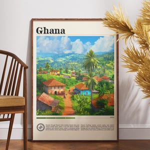 Ghana Travel Print - Africa, Ghana Poster, Africa Poster, Travel Wall Art, Africa Print, Ghana Wall Art, Ghana Print, Accra Poster, Accra