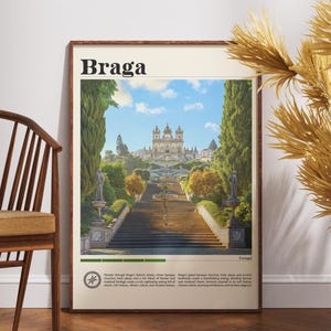 Braga Travel Print - Portugal, Braga Poster, Portugal Poster, Reise, Wandkunst, Portugal Print, Poster, Portugal, Europa, Braga, Portugiese
