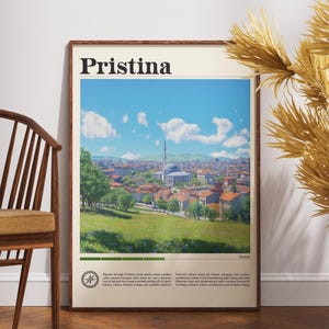 Pristina Kosovo Reise Poster: Europa Wand Kunst Druck