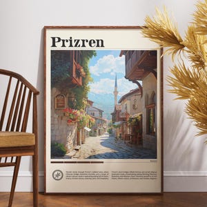 Prizren Prizren Pakistan Reise-Poster: Europa-Wand-Kunstdruck
