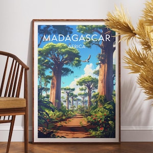 Madagascar Travel Print - Africa, Madagascar Poster, Africa Poster, Travel Wall Art, Africa Print, Madagascar Wall Art, Madagascar, Africa