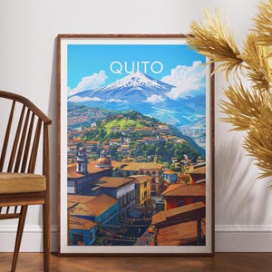 Quito Travel Print - Ecuador, Quito Poster, Ecuador Poster, Travel Wall Art, Ecuador Print, Quito, South America, Ecuador Wall Art, Travel