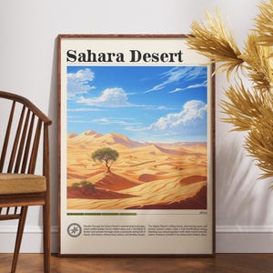Sahara Desert Travel Print - Afrika, Sahara Poster, Afrika Poster, Reisewandkunst, Afrika, Sahara Desert Wandkunst, Mauretanien Print