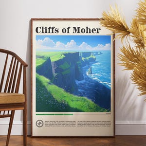 Cliffs of Moher Reise - Irland, Cliffs of Moher Poster, Irland Poster, Reise Wandkunst, Irland Druck, Cliffs of Moher Geschenk, Europa