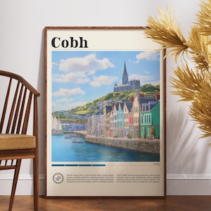 Cobh Travel Print - Ireland, Cobh Poster, Ireland Poster, Travel Wall Art, Ireland Print, Ireland, Europe, Cobh Travel Poster, Europe