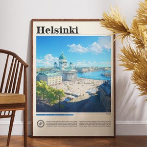 Impression de voyage d'Helsinki - Finlande, affiche d'Helsinki, affiche de la Finlande, art mural de voyage, impression de la Finlande, Finlande, Europe, Helsinki, Scandinavie