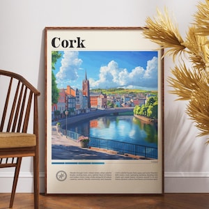 Cork Travel Print - Ireland, Cork Poster, Ireland Poster, Travel Wall Art, Ireland Print, Ireland, Europe, Cork Travel Poster, Irish Poster