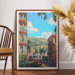 Asmara Travel Print, Eritrea Wall Art, Asmara Poster, Eritrea Travel Wall Art, Africa Poster, Africa City Art, Eritrea Poster, Africa Art
