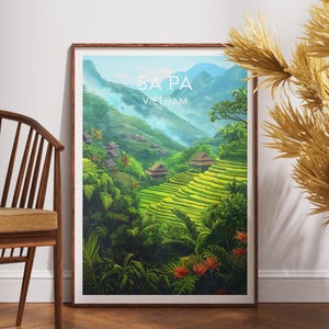 Sapa Travel Print - Vietnam, Sapa Poster, Vietnam Poster, Travel Wall Art, Vietnam Print, Sapa Wall Art, Sapa, SE Asia, Sapa Print, Asia