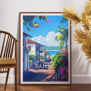Banjul Travel Print, Gambia Wall Art, Banjul Poster, Gambia Travel Wall Art, Africa Poster, Africa City Art, Gambia Travel Wall Art