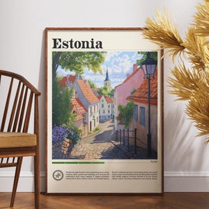 Impression voyage Estonie - Europe, affiche Europe, affiche Estonie, art mural voyage, impression Estonie, Estonie, Europe, art mural Tallinn, art Tallinn