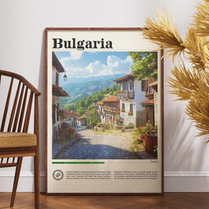 Bulgaria Travel Print - Europe, Europe Poster, Bulgaria Poster, Travel Wall Art, Bulgaria Print, Bulgaria, Europe, Sofia Poster, Sofia Print
