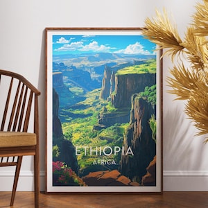 Ethiopia Travel Print - Africa, Ethiopia Poster, Africa Poster, Travel Wall Art, Africa Print, Ethiopia Wall Art, Ethiopia Print, African
