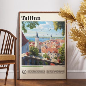 Tallinn Travel Print - Estonia, Tallinn Poster, Estonia Poster, Travel Wall Art, Estonia Print, poster, Estonia, Europe, Tallinn Wall Art