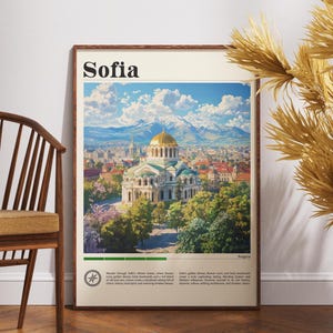 Sofia Travel Print - Bulgaria, Sofia Poster, Bulgaria Poster, Travel Wall Art, Bulgaria Print, Poster, Bulgaria, Europe, Sofia Travel Poster