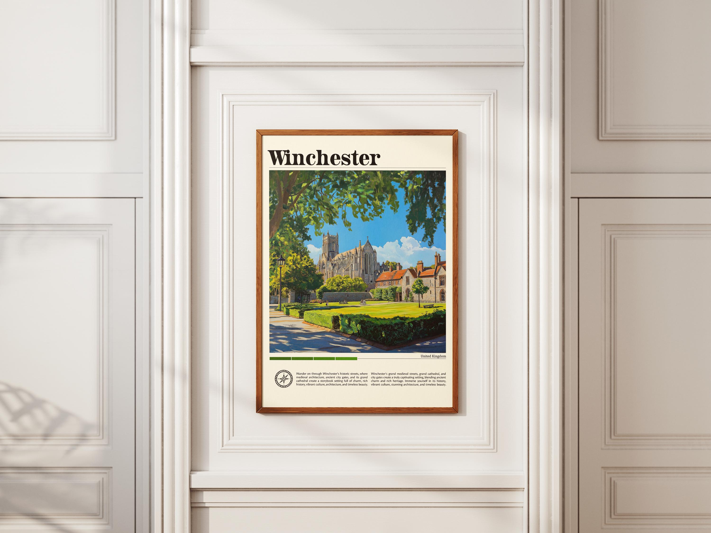 ウィンチェスター旅行プリントウォールアートウィンチェスター壁掛け