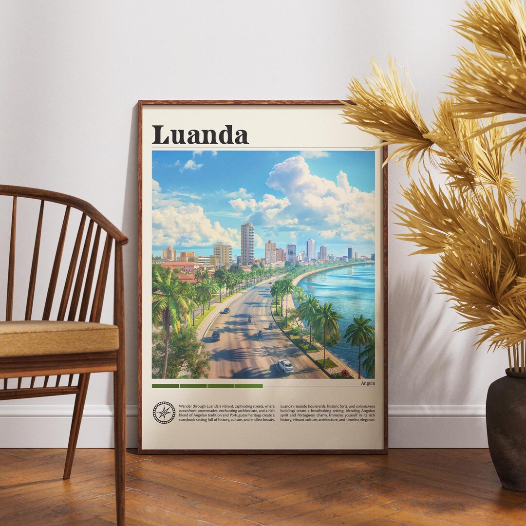 Luanda Poster, Angola Print, Luanda Travel Wall Art, Africa Travel Art ...