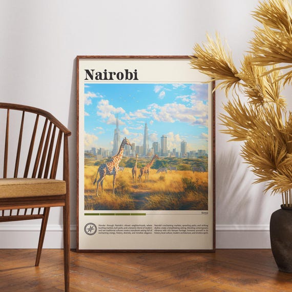 Nairobi Travel Print - Kenya, Kenya Poster, Kenya Poster, Travel Wall Art, Kenya Print, Nairobi Wall Art, Kenya, Africa, Nairobi, Kenya