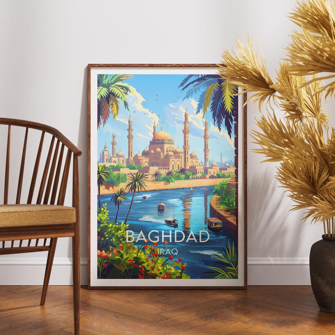 Baghdad Travel Print, Iraq Poster, Travel Wall Art, Baghdad Print ...