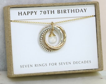 70th birthday gift for her, June birthstone jewelry, June birthday gift - Lilia
