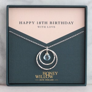 18th Birthday Gift for Daughter | 18th Birthday Present | Custom Birthstone Necklace for Daughter