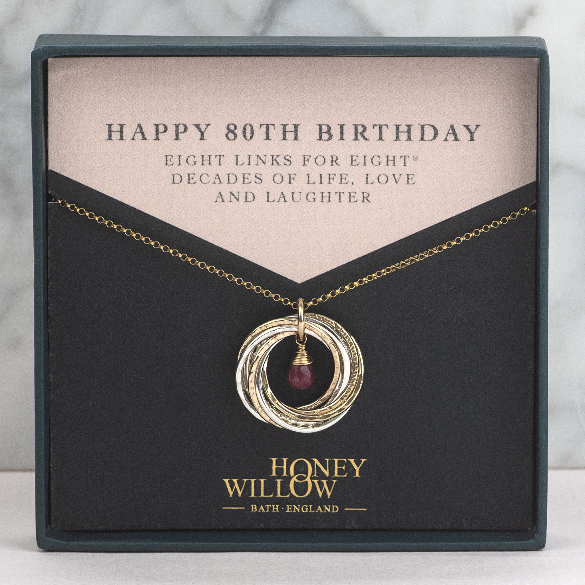 80th Birthday Necklace For Her 80th Birthday Present For 80 Year Old B –  MoRo Collected