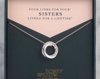 Sisters Necklace Petite Silver Links for Sisters