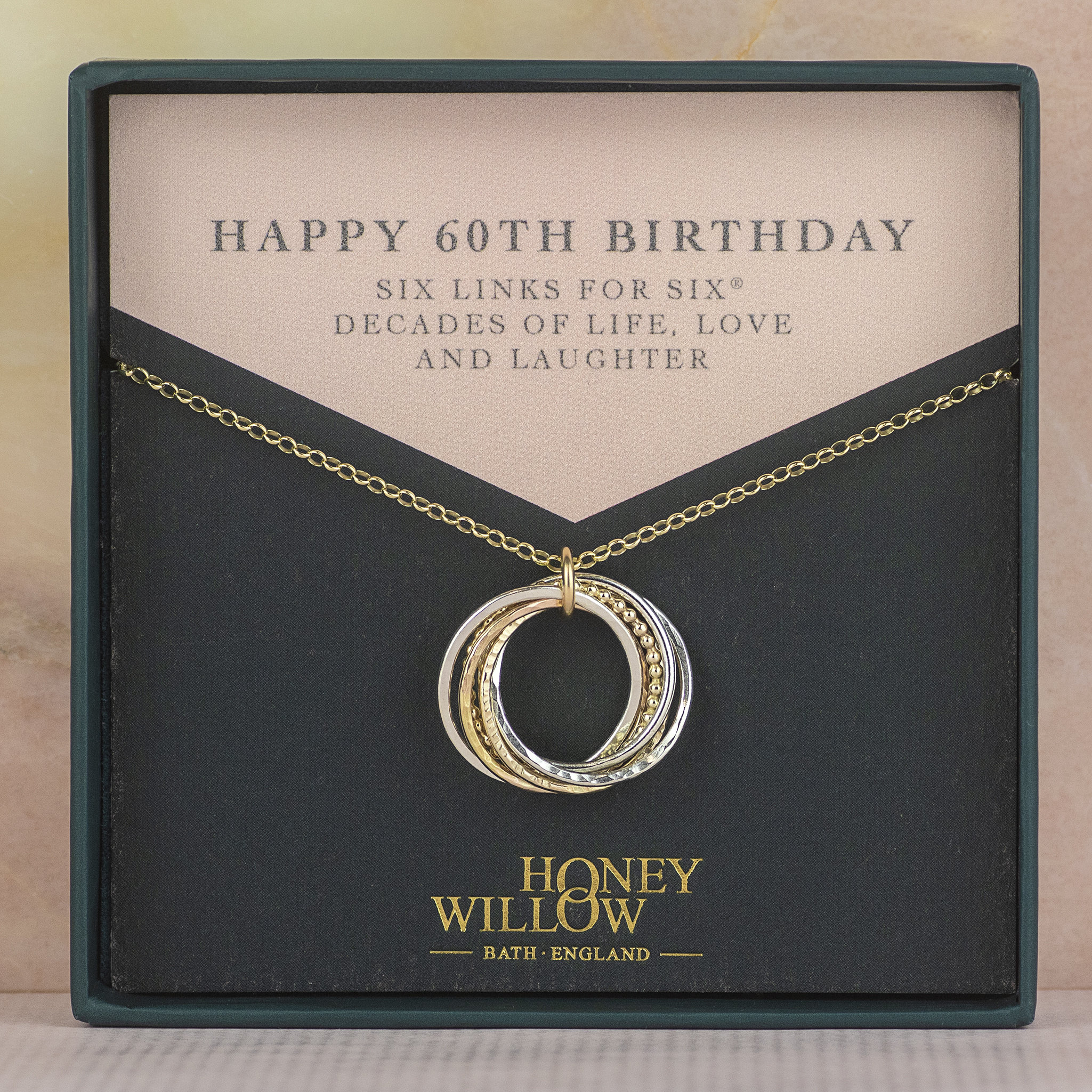 9kt 60th Birthday Necklace Luxe 60th 
