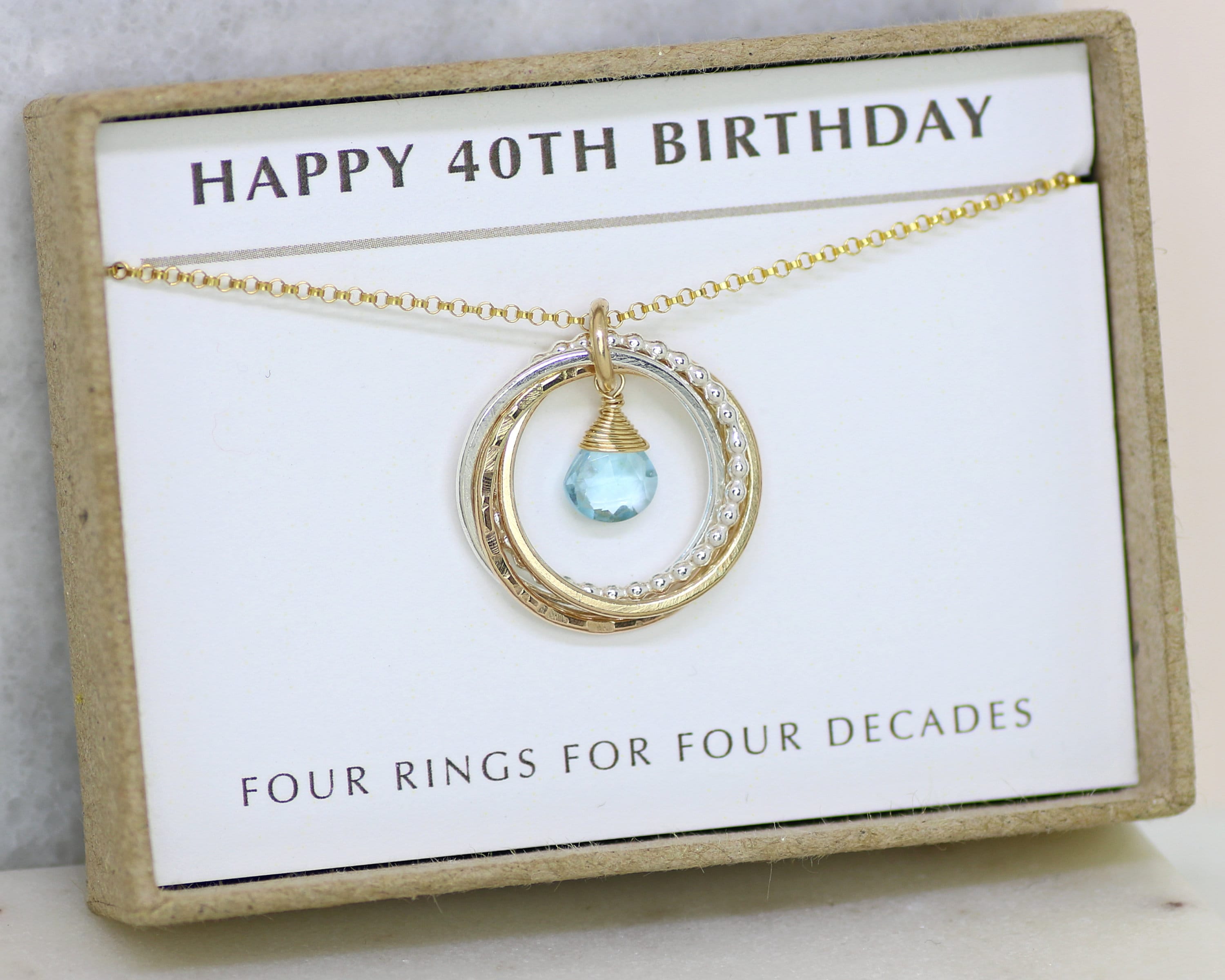 40th Birthday Necklace December Birthstone Jewelry 40th Gift  Etsy