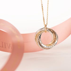 Personalised 90th Birthday Necklace - Silver & Gold - 90th Birthday Gift - The Original 9 Links for 9 Decades Necklace