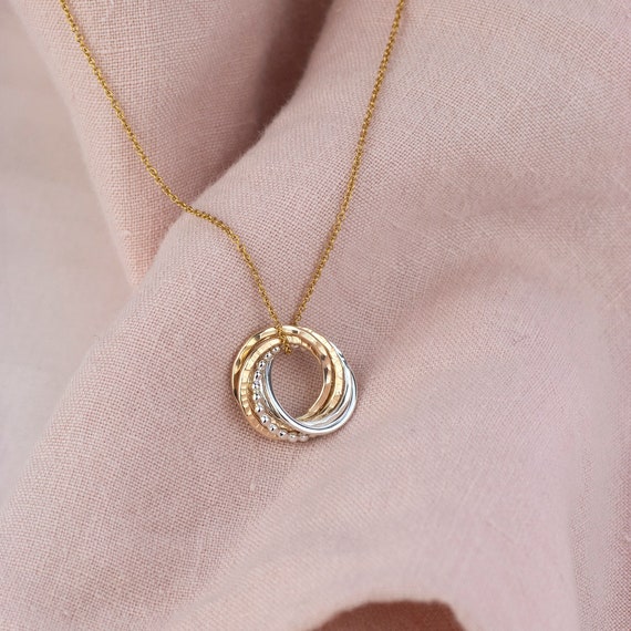 60th Birthday Necklace - The Original 6 Links for 6 Decades Necklace - Petite Mixed Metal