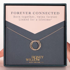 Twins Necklace - 2 Links for 2 Twins - Gold and Silver