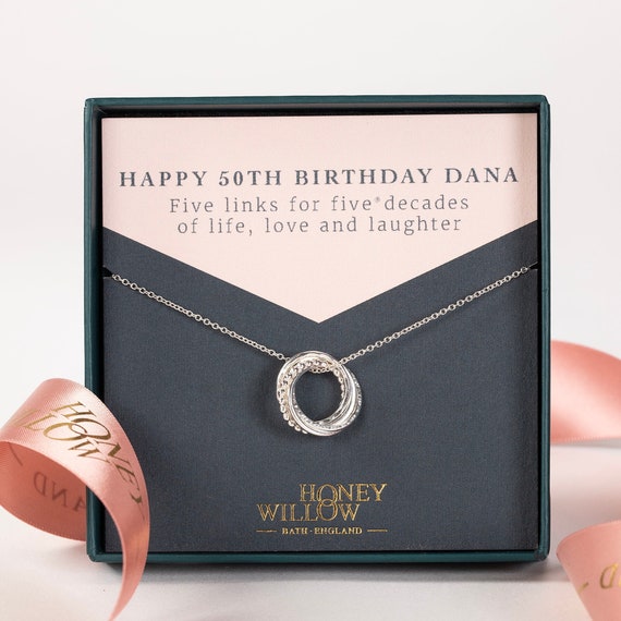 50th Birthday Necklace 50th Birthday Necklace